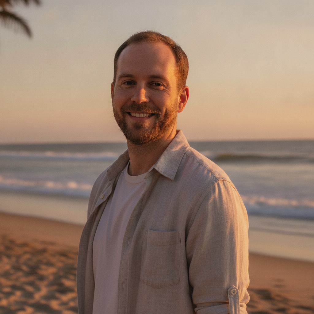 After — a natural golden-hour dating photo