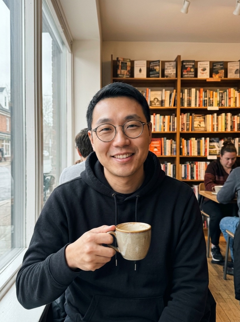 Bookstore cafe portrait