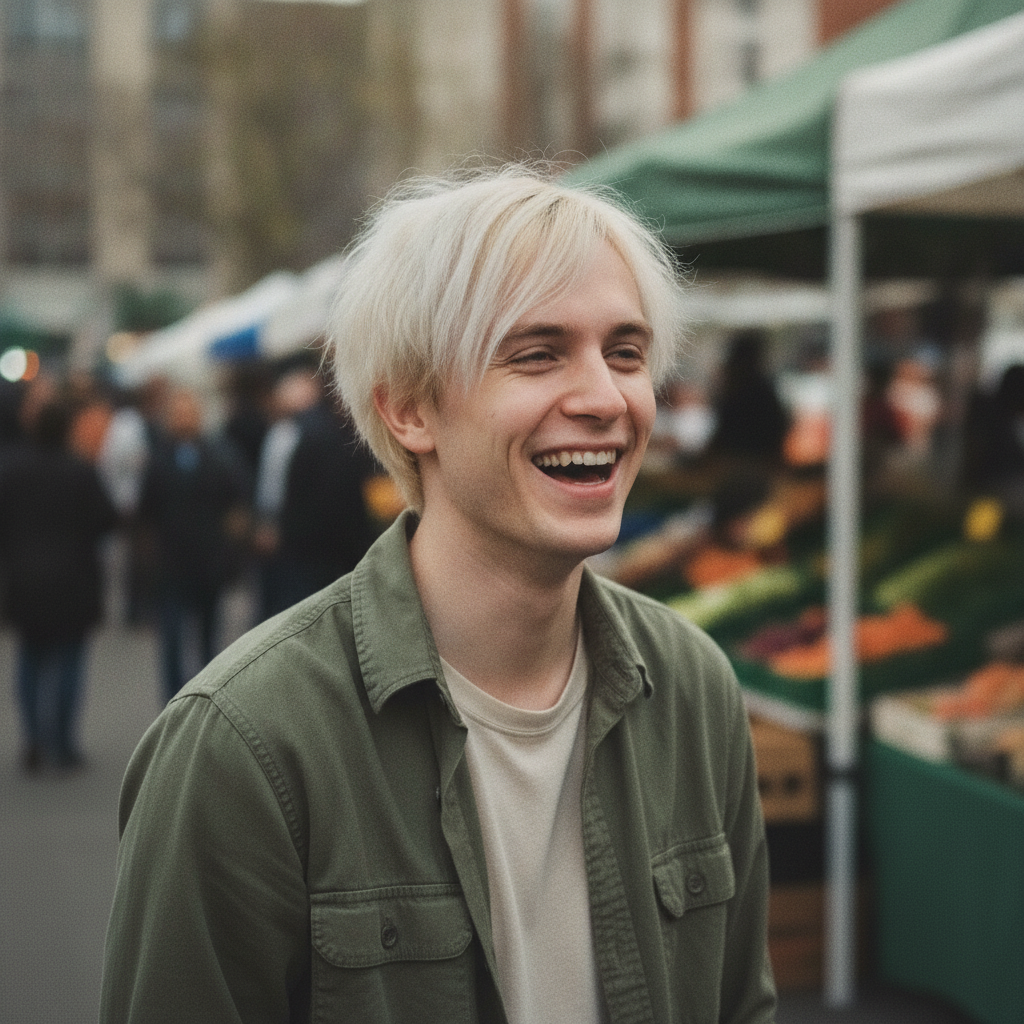 Weekend market portrait