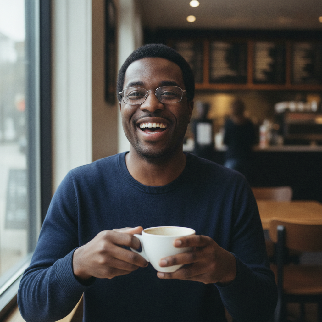 Coffee shop portrait